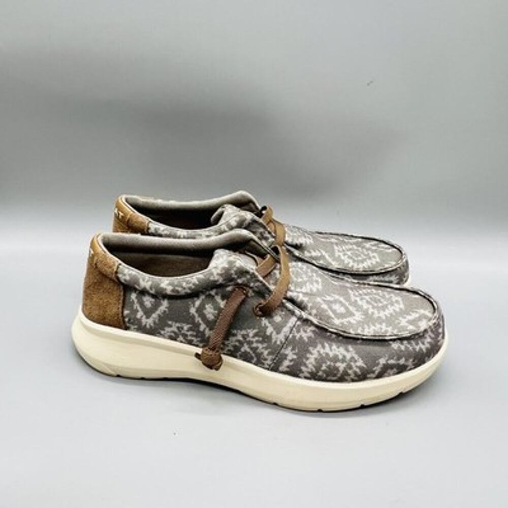 Ariat Shoes Mens 7 Gray Canvas Hilo Slip On Walking Sneakers Comfort Casual